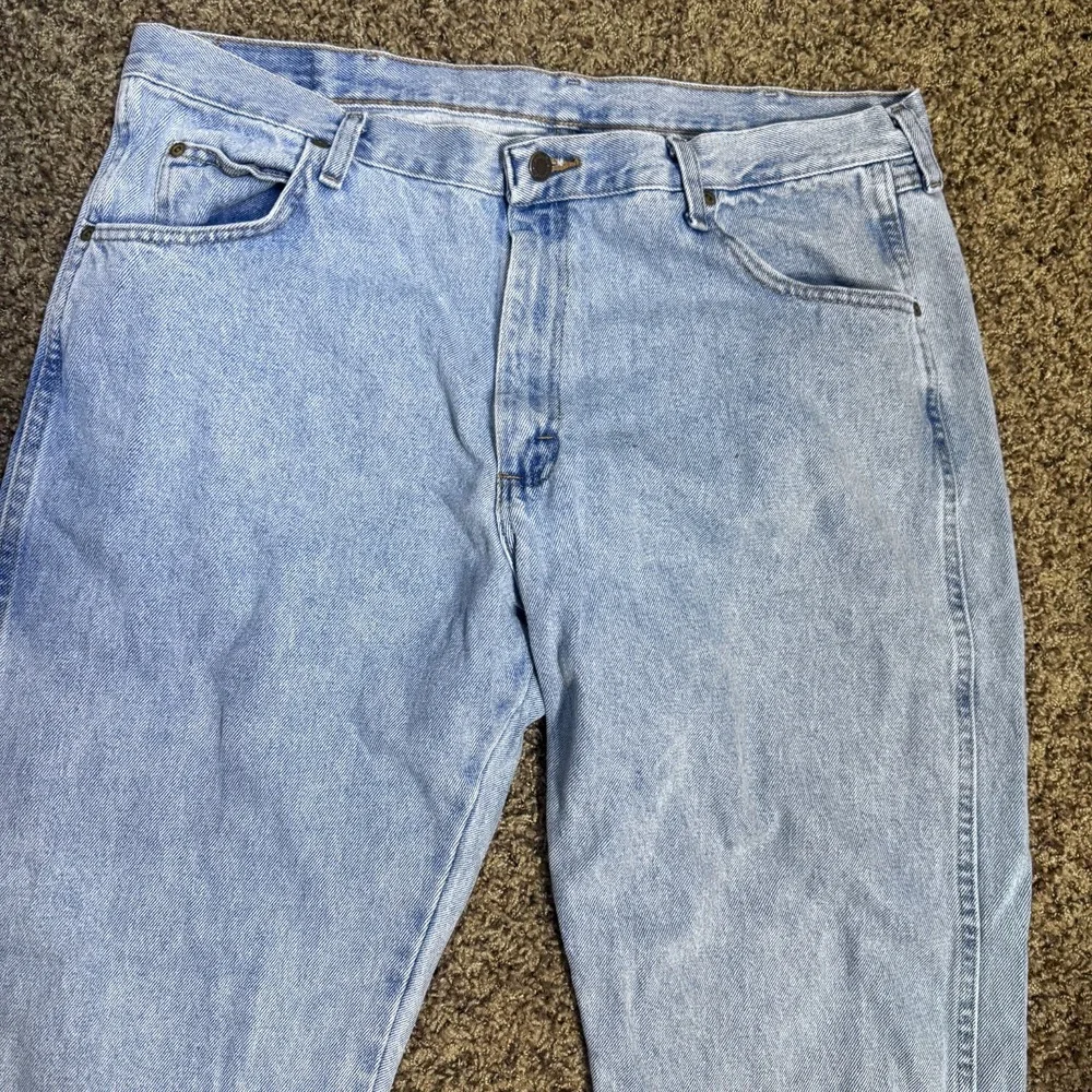 Wrangler Blue Ridge Blue Jeans 40x32 Straight Leg Mens western cowboy ranch